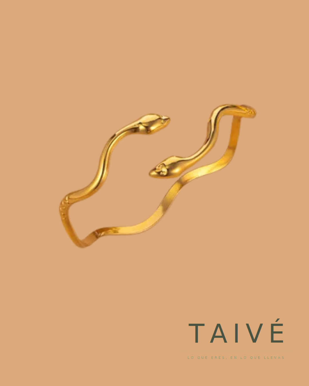 Serpiente — Pulsera Dorada